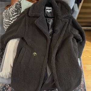 Apparis Charcoal Grey Teddy Jacket